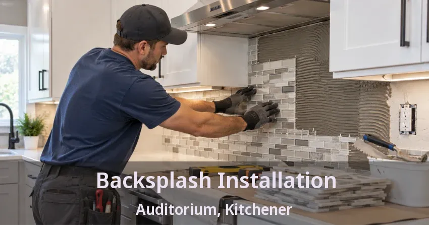 Backsplash Installation Auditorium, Kitchener - ON